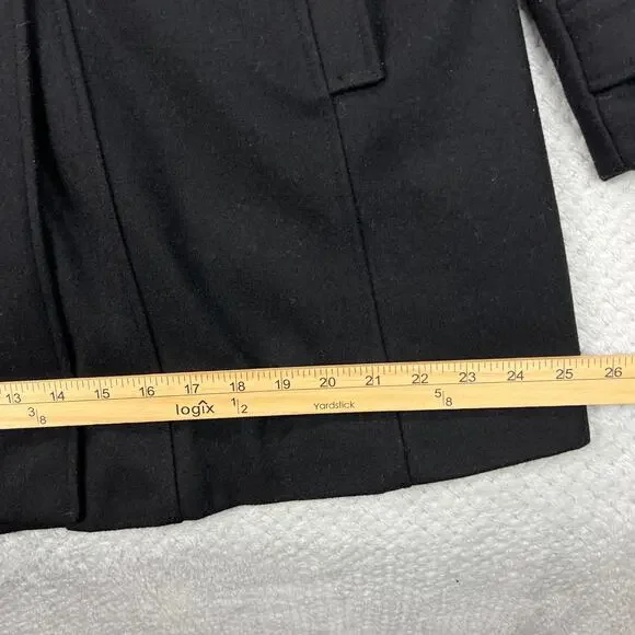 Tommy Hilfiger Womens Peacoat Wool Blend Sailor Coat Double Breast Lined Blk XL - Picture 7 of 16